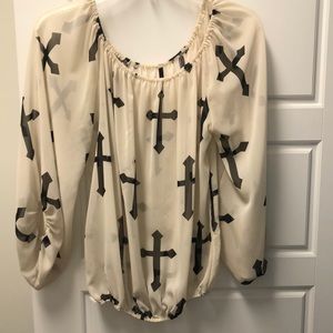 Emma Rose Gothic Sheer Blouse
